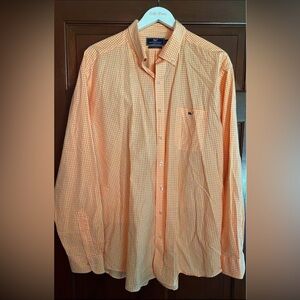 Vineyard Vines NWT’s Orange Gingham Men's Shirt XXL